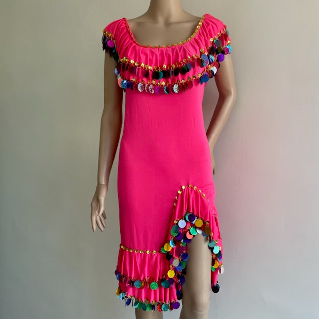 VESTIDO SKANDERANI fluor