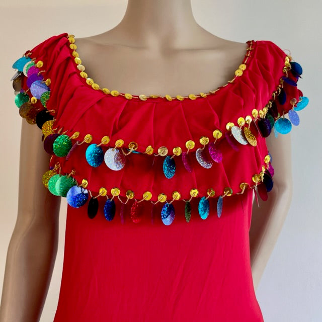 VESTIDO SKANDERANI rojo