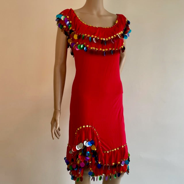 VESTIDO SKANDERANI rojo