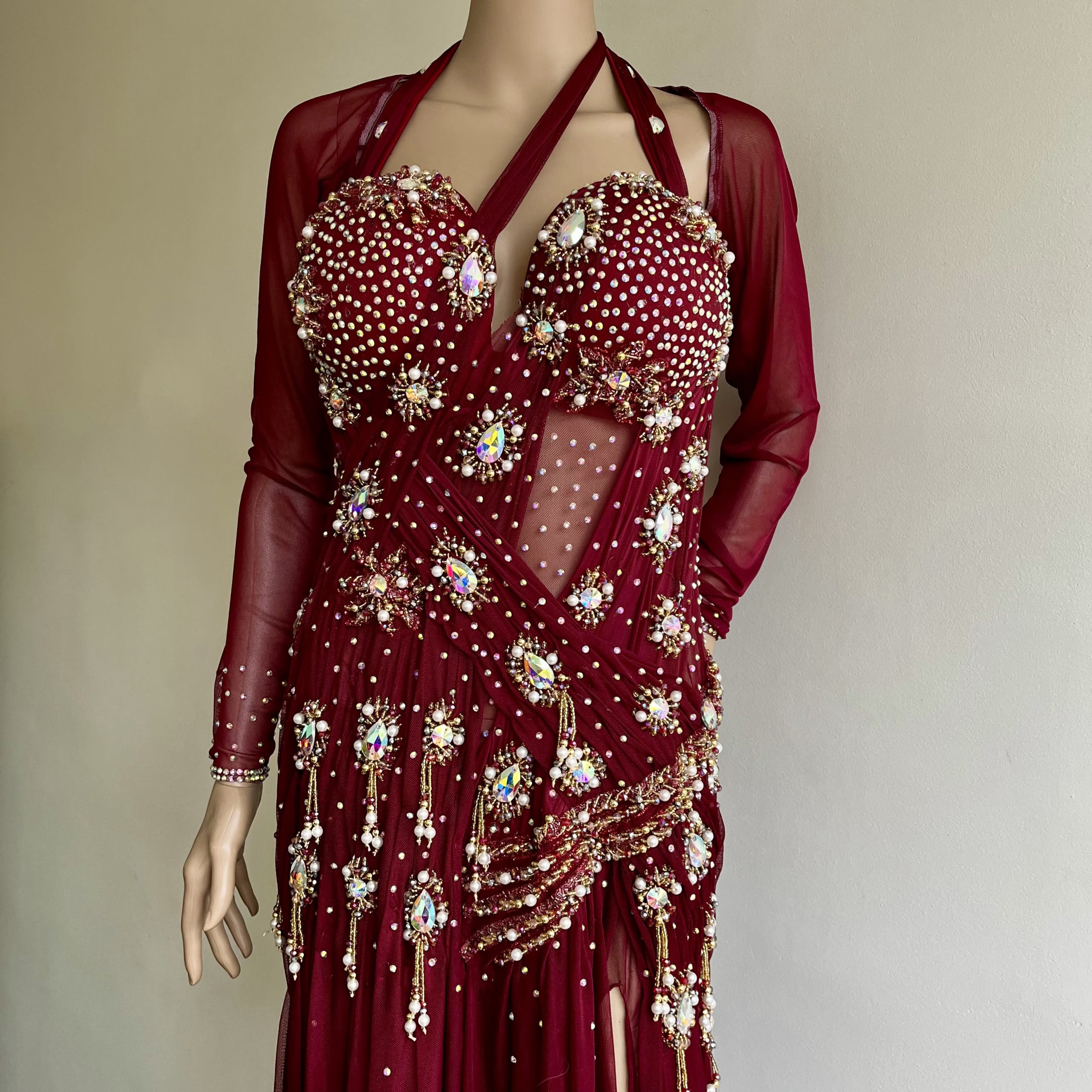 VESTIDO 604 burdeos