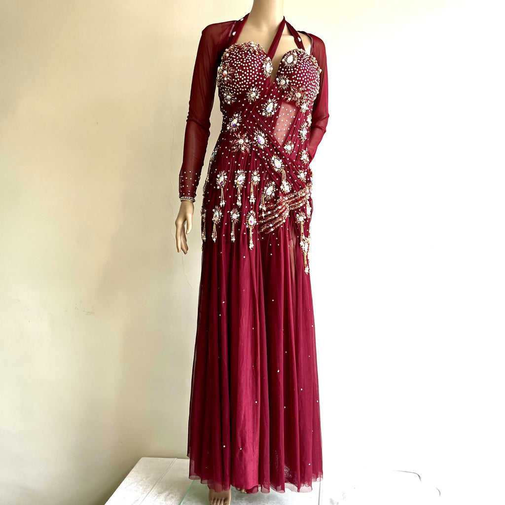 VESTIDO 604 burdeos