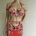 TRAJE 608 rojo anaranjado
