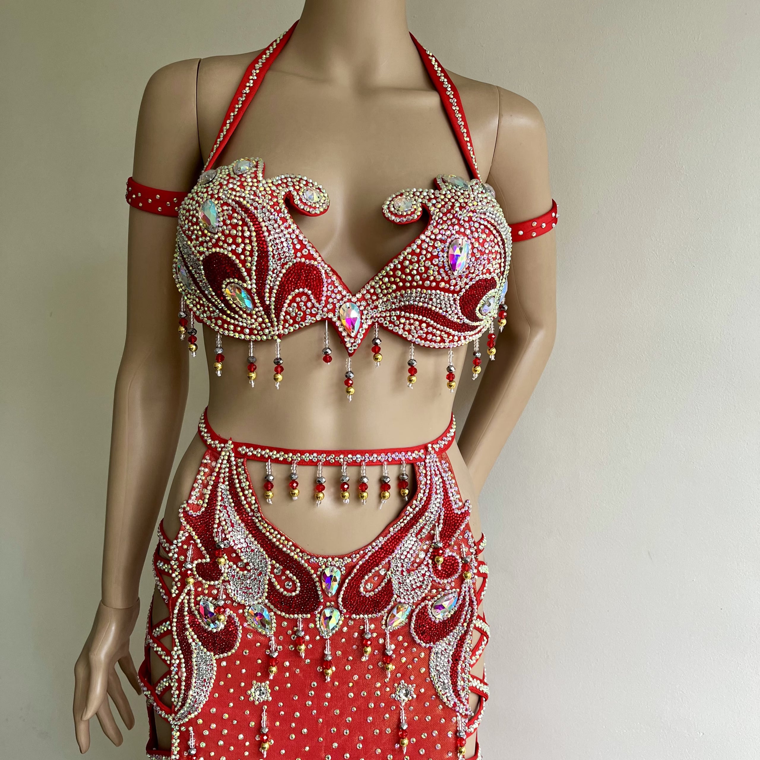 TRAJE 608 rojo anaranjado