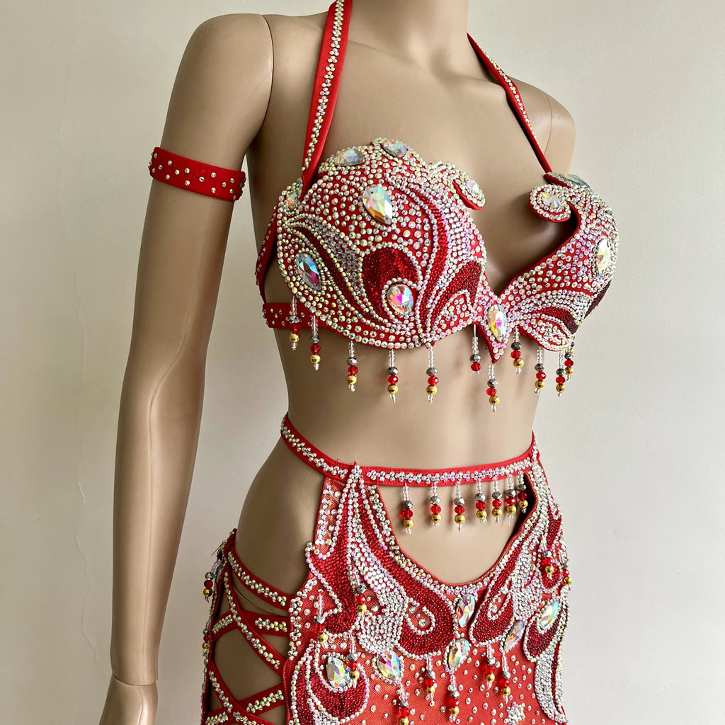 TRAJE 608 rojo anaranjado