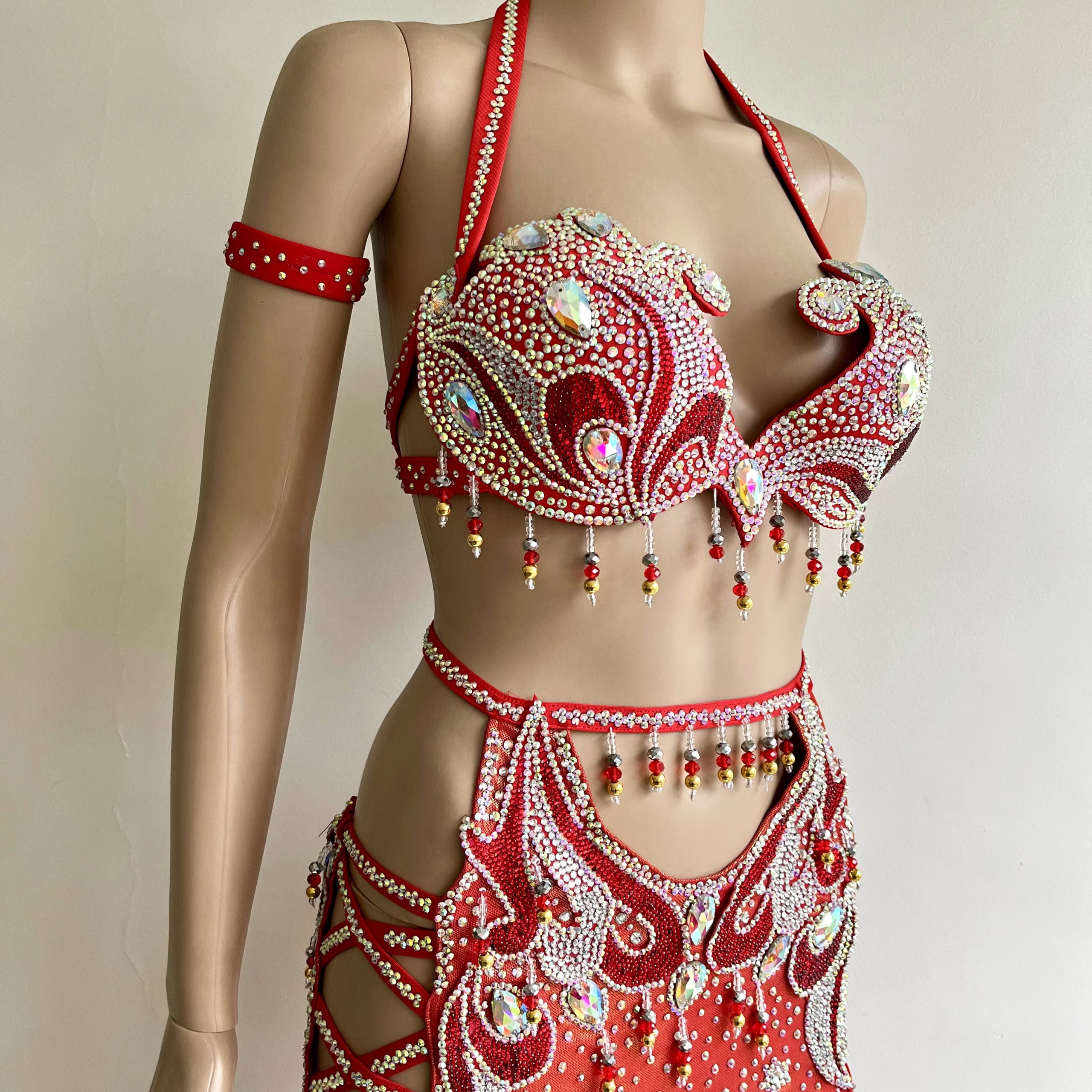 TRAJE 608 rojo anaranjado