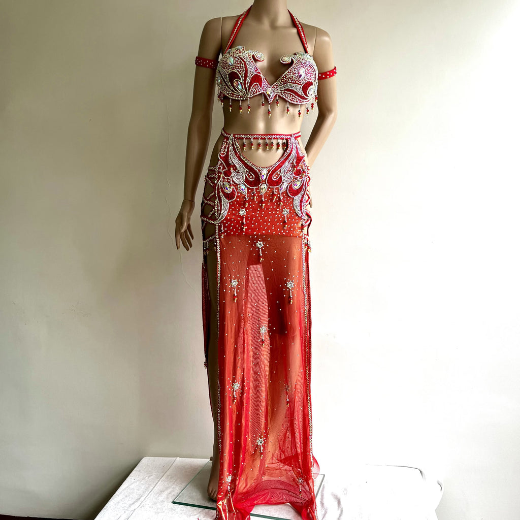 TRAJE 608 rojo anaranjado