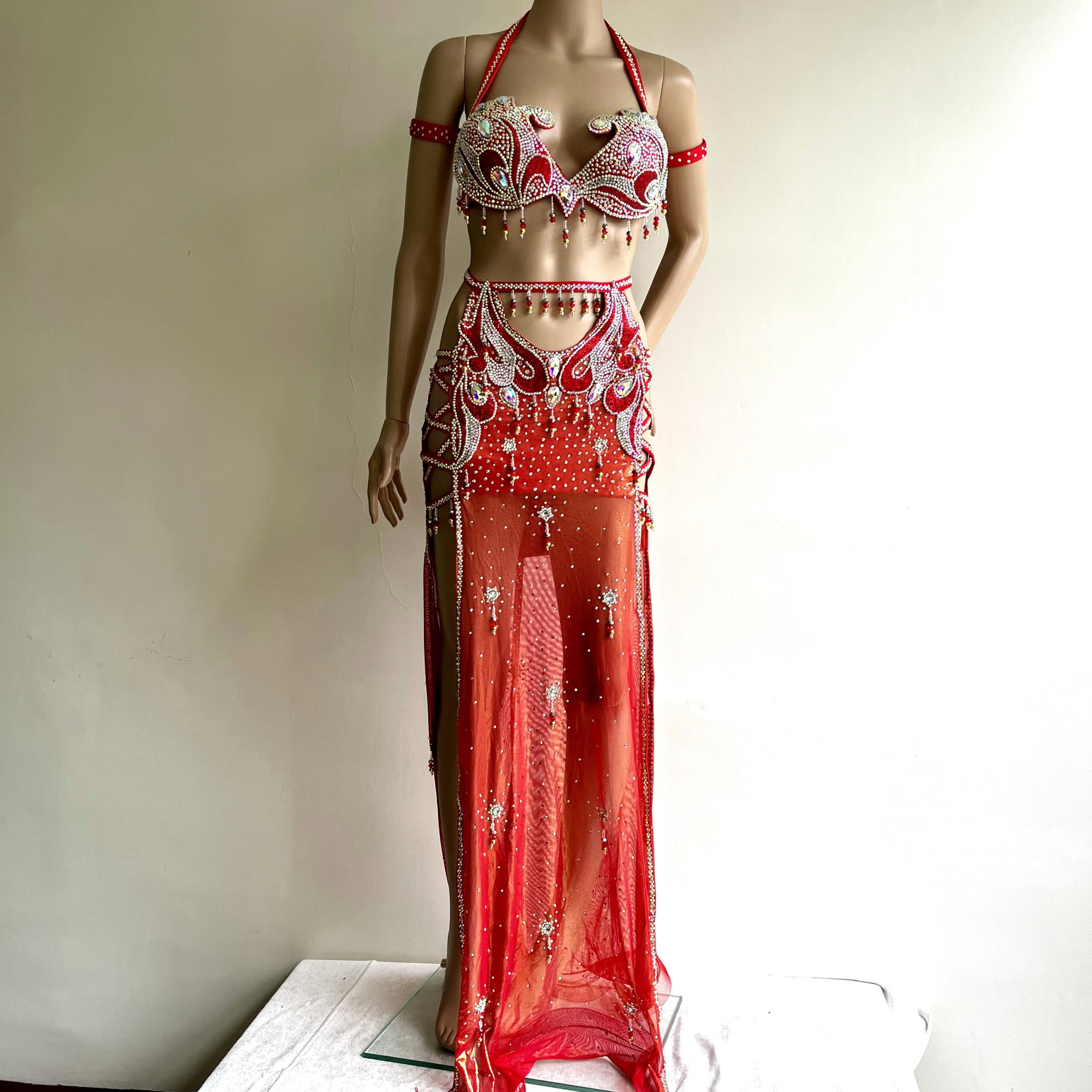 TRAJE 608 rojo anaranjado