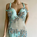 VESTIDO 612 verde agua