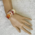 PULSERA de monedas dorada