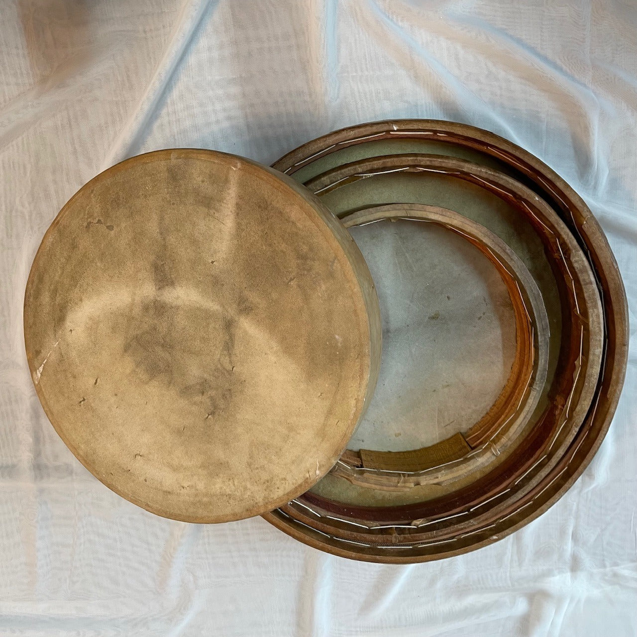 BENDIR madera y cuero 35 cm