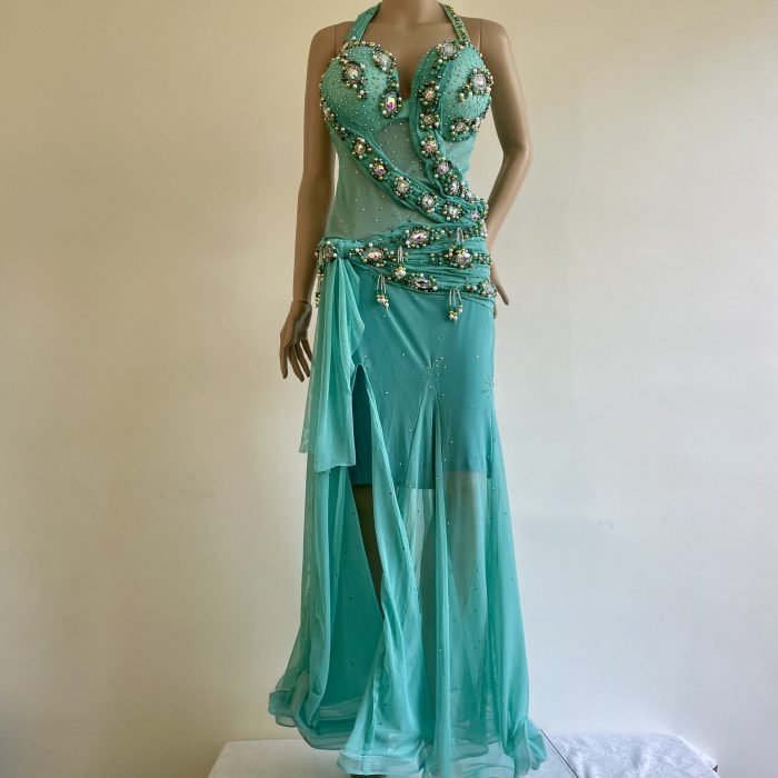 VESTIDO 340 TURQUESA - Imagen 4