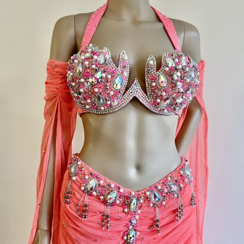 TRAJE 447 coral flúor