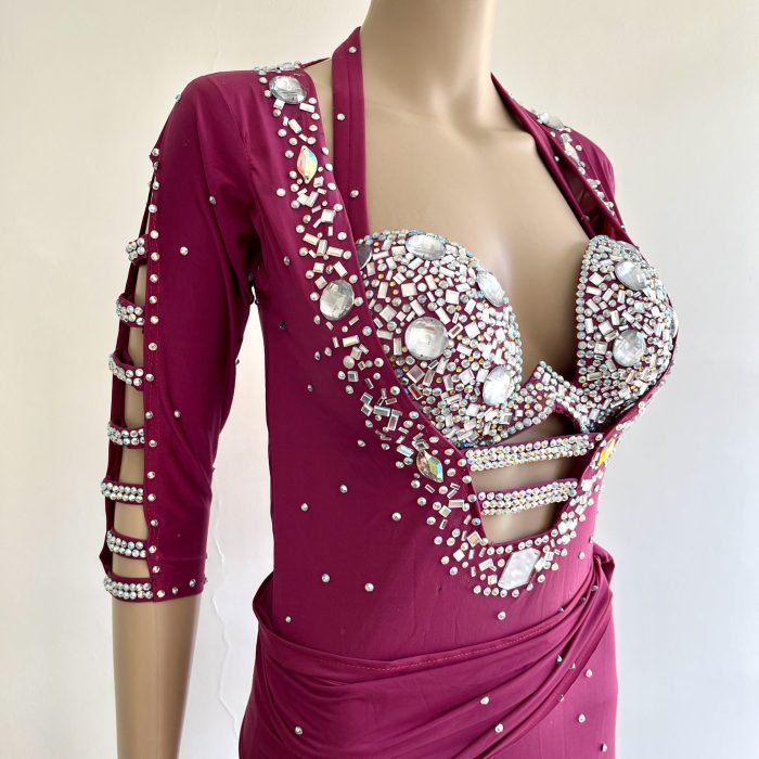 TUNICA BALADI de lycra malva - Imagen 2