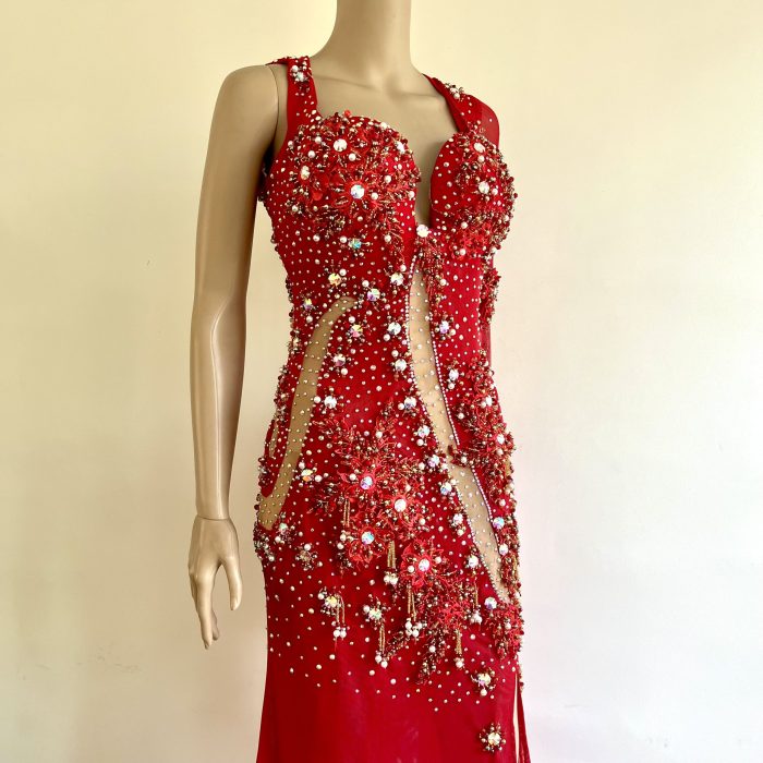 VESTIDO 451 rojo - Imagen 2