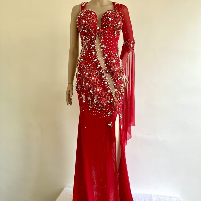VESTIDO 451 rojo - Imagen 3