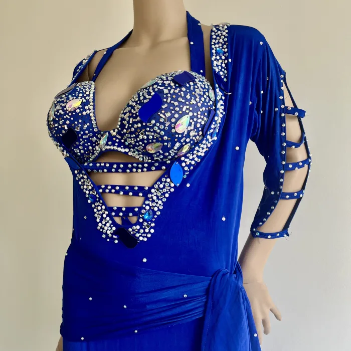TUNICA BALADI de lycra azulino - Imagen 2