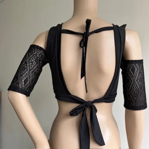 CHOLI manga corta de encaje